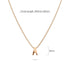 Initials Brick Alphabet Letter Necklace Rose Gold Layered Steel Jewellery
